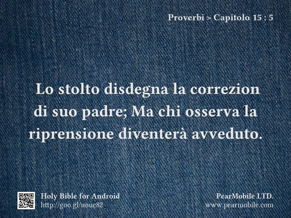 Proverbi, Capitolo 15:5